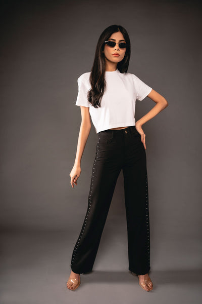 Black Stitch Pant