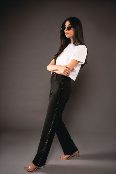 Black Stitch Pant