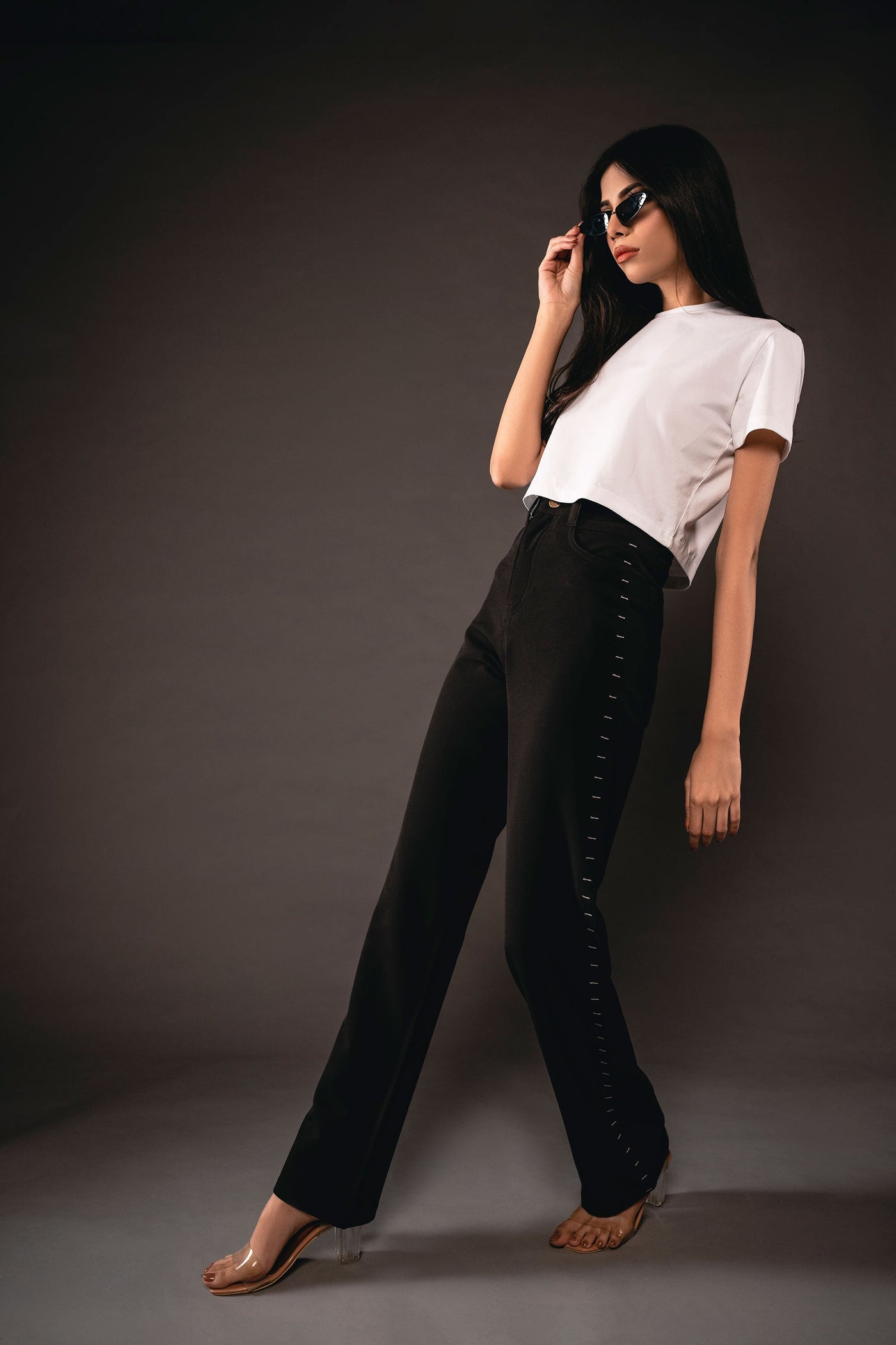 Black Stitch Pant