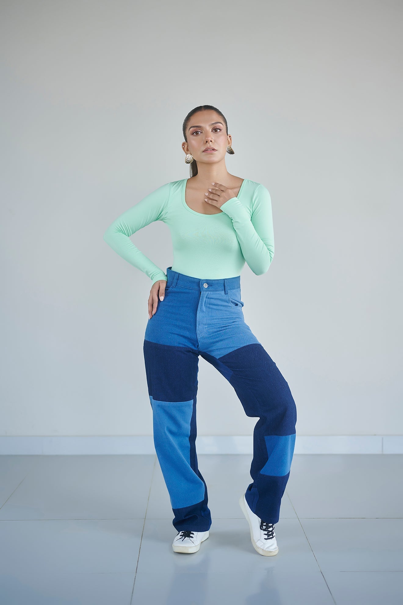 Lime Green Full Sleeves Bodysuit