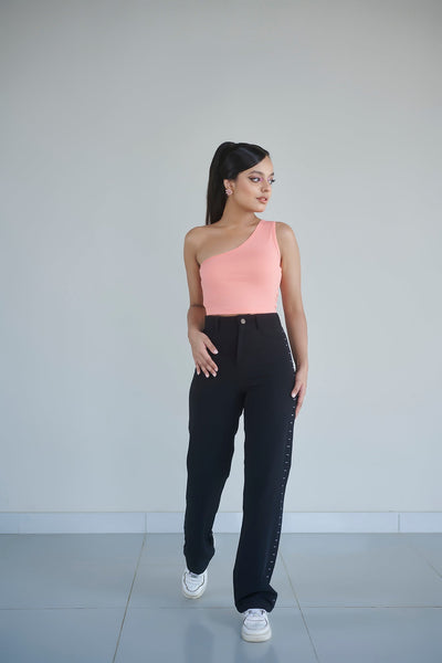 Burnt Coral One Shoulder Top