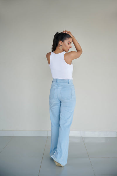 White Sleeveless Bodysuit