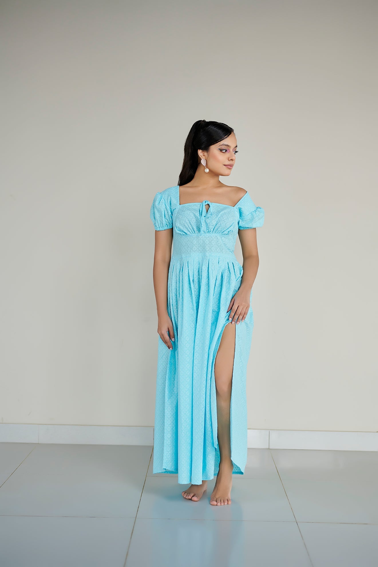 Sky Blue Summer Long Dress