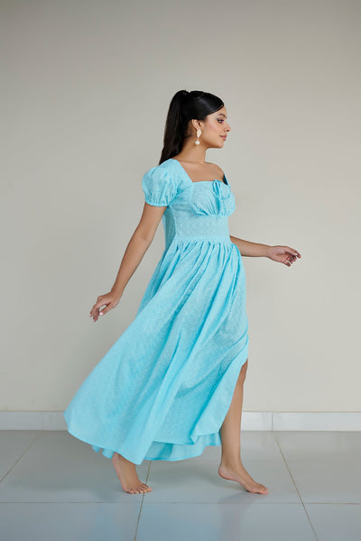 Sky Blue Summer Long Dress