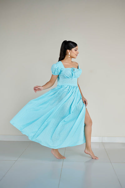 Sky Blue Summer Long Dress