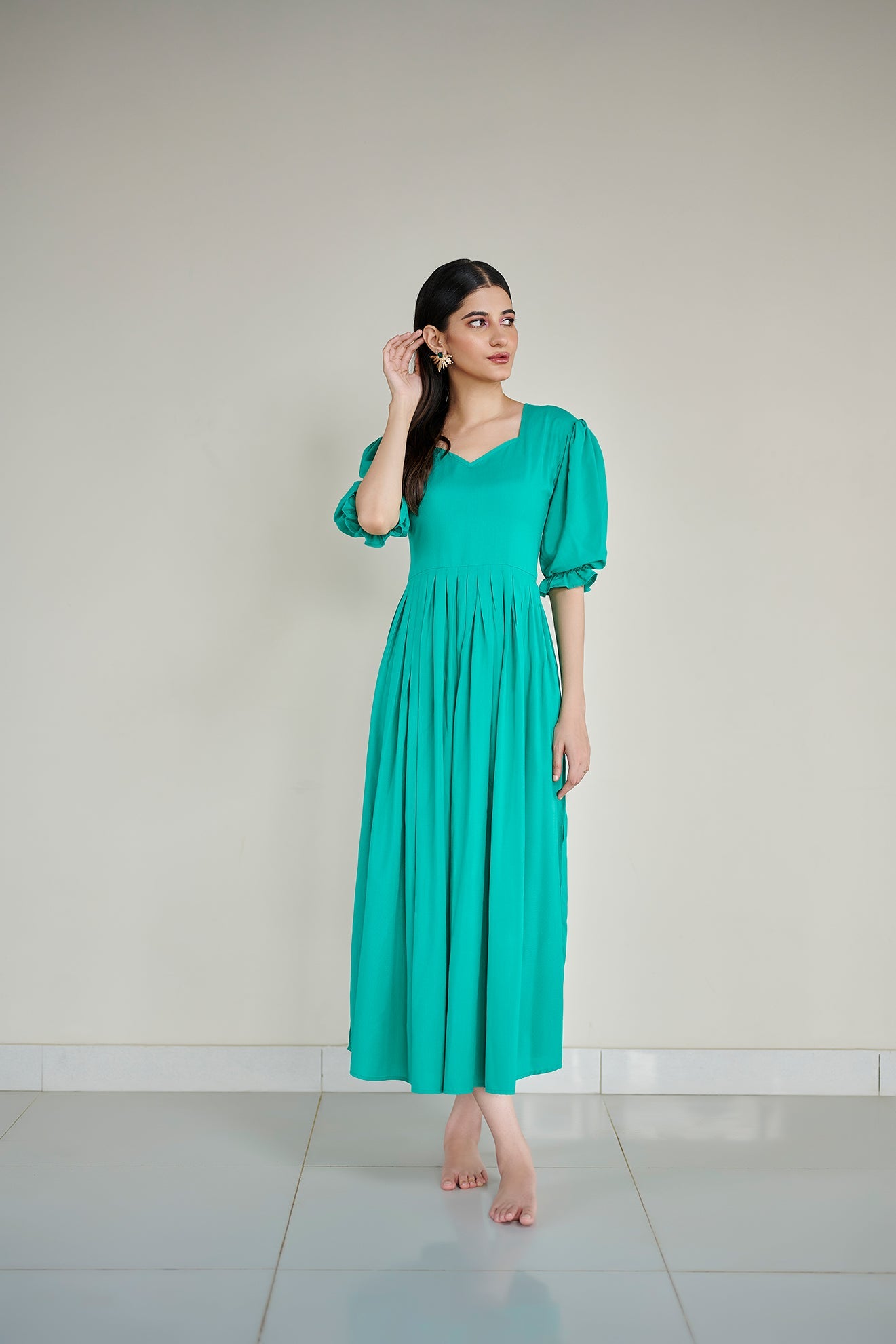 Sea Green Summer Long Dress