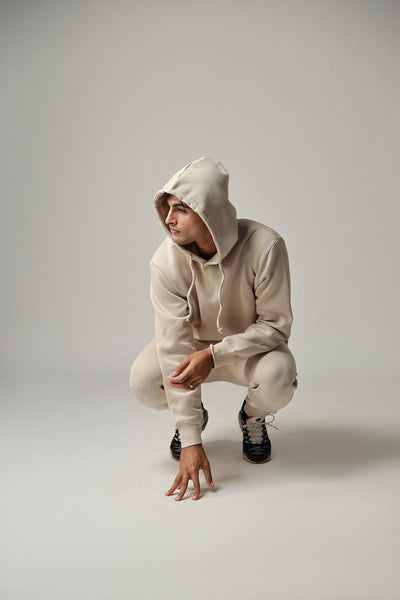 Beige Oversized Hoodie (Men)