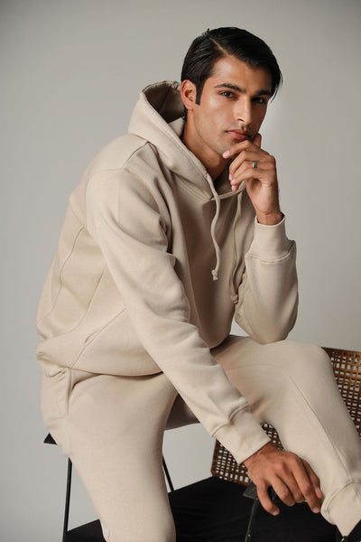 Beige Oversized Hoodie (Men)