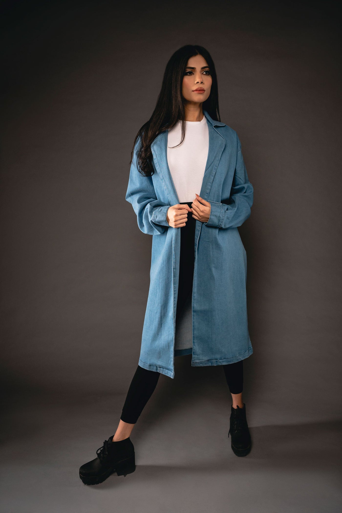 Sky Blue Long Coat