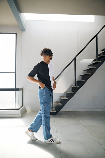 CARGO BLUE POCKET PANTS (UNISEX)