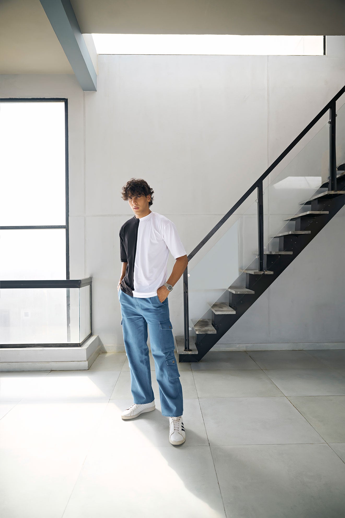 CARGO BLUE POCKET PANTS (UNISEX)