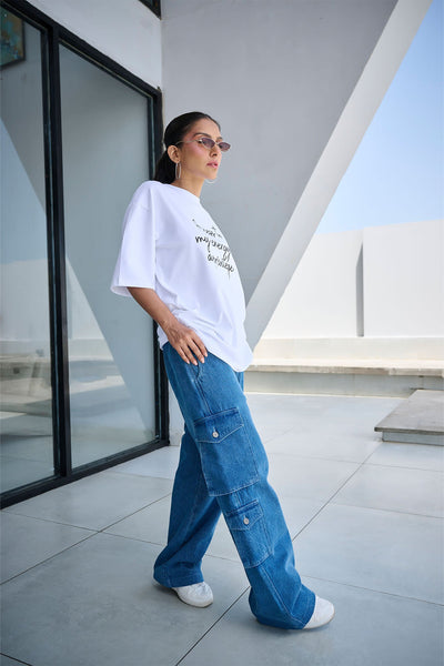 CARGO BLUE POCKET PANTS (UNISEX)